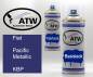Preview: Fiat, Pacific Metallic, KBP: 400ml Sprühdose + 400ml Klarlack - Set, von ATW Autoteile West.